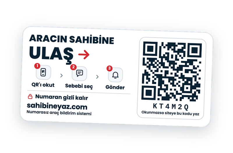 1 Adet Sticker: Sahibine Yaz QR sticker'ı