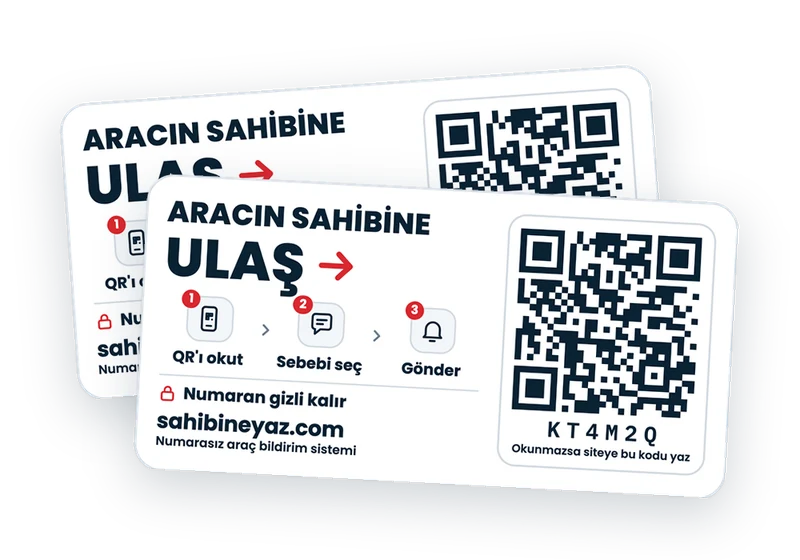 2 Adet Sticker: Sahibine Yaz QR sticker'ı